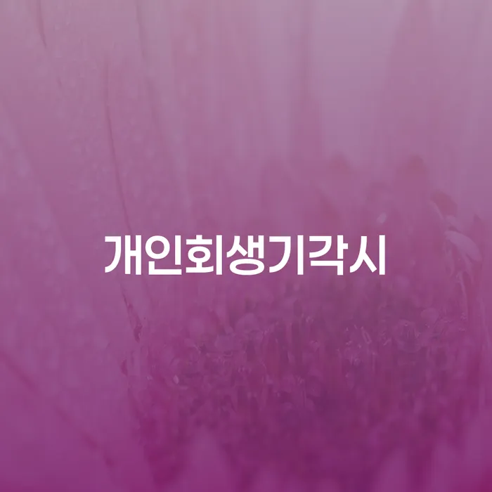 파산신청자격 개인회생으로 해결 최신정보