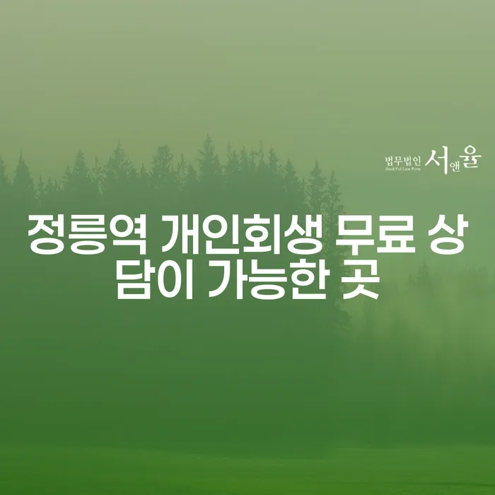 정릉역 개인회생 무료 상담이 가능한 곳