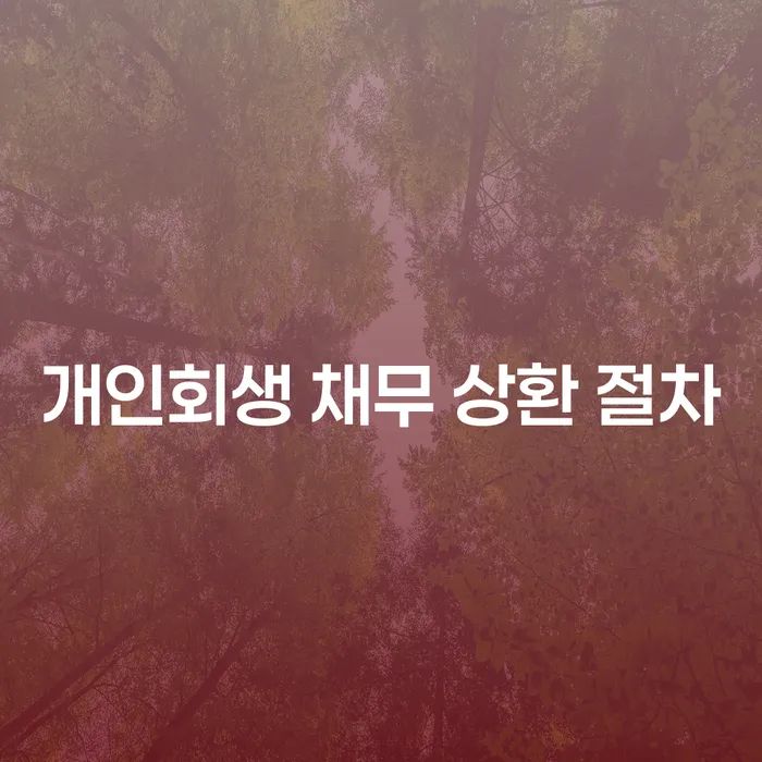 개인회생 채무 상환 절차를 어떻게 시작해야 할까요?