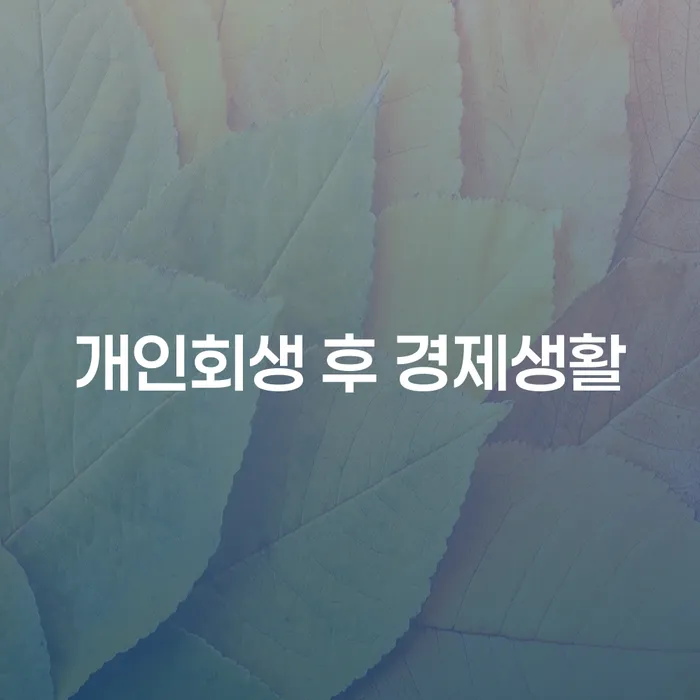 개인회생 후 경제생활, 어떻게 시작해야 할까요?