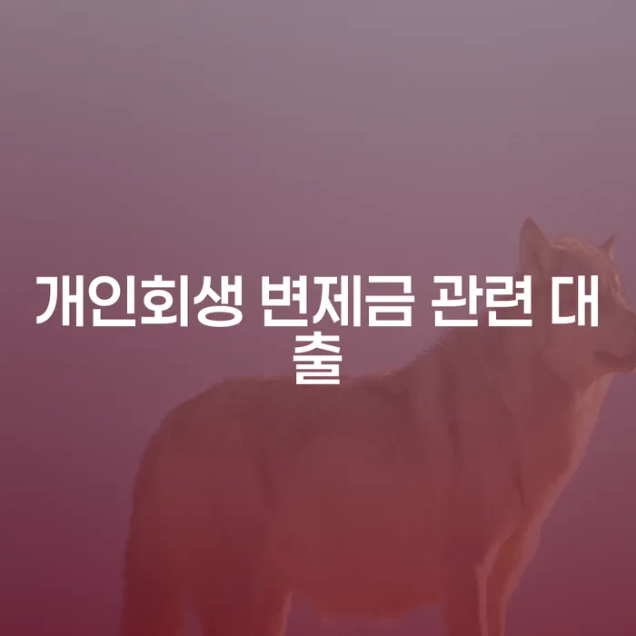개인회생 변제금 관련 대출, 어디서부터 시작해야 할까요?