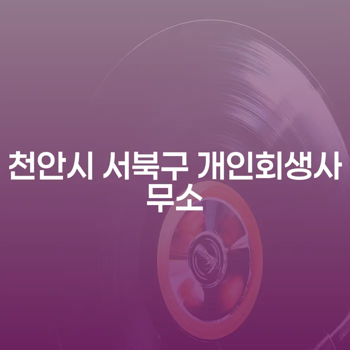 개인회생과 파산, 천안시 서북구 및 고령군에서 어떻게 시작할까요?